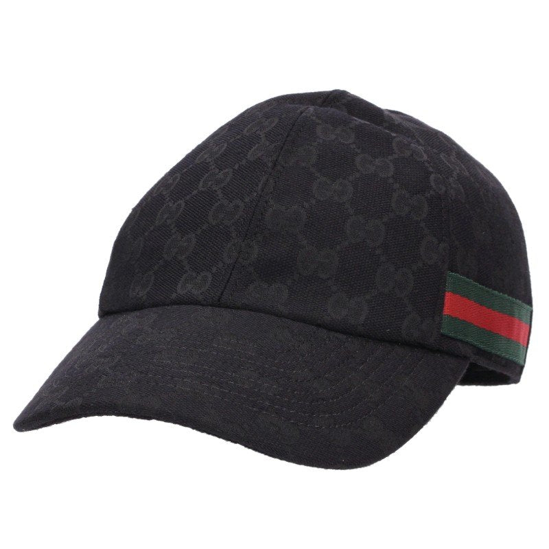 GUCCI 26AW Web Stripe GG Baseball Cap Black Size M