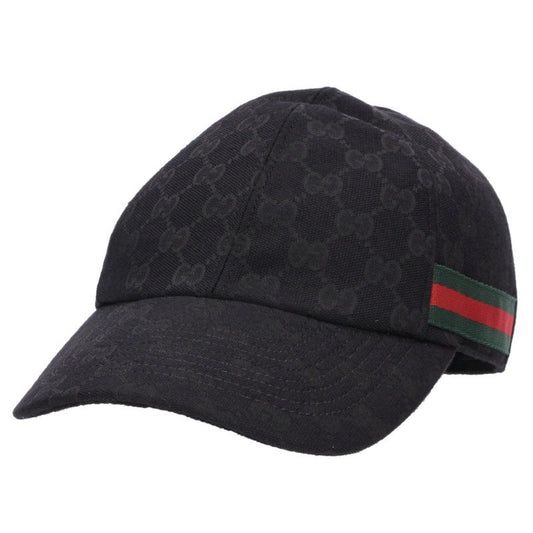 GUCCI 26AW Web Stripe GG Baseball Cap Black Size M