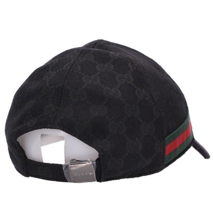 GUCCI 26AW Web Stripe GG Baseball Cap Black Size M