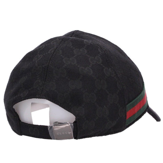 GUCCI 26AW Web Stripe GG Baseball Cap Black Size M