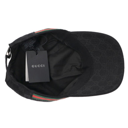 GUCCI 26AW Web Stripe GG Baseball Cap Black Size M