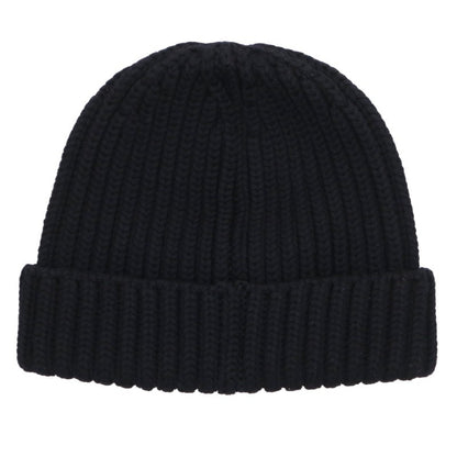 PRADA Triangle Plate Wool Hat Black Silver Size L