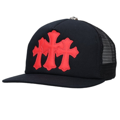 Chrome Hearts TRUCKER CAP Cemetery Leather Mesh Cap