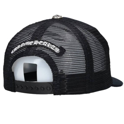 Chrome Hearts Leather Patch 3 Cross Trucker Cap Size ONE