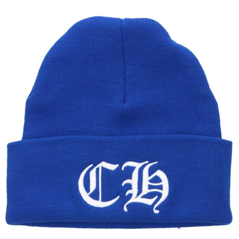 Chrome Hearts CH Embroidered Wool Watch Beanie Blue Size ONE