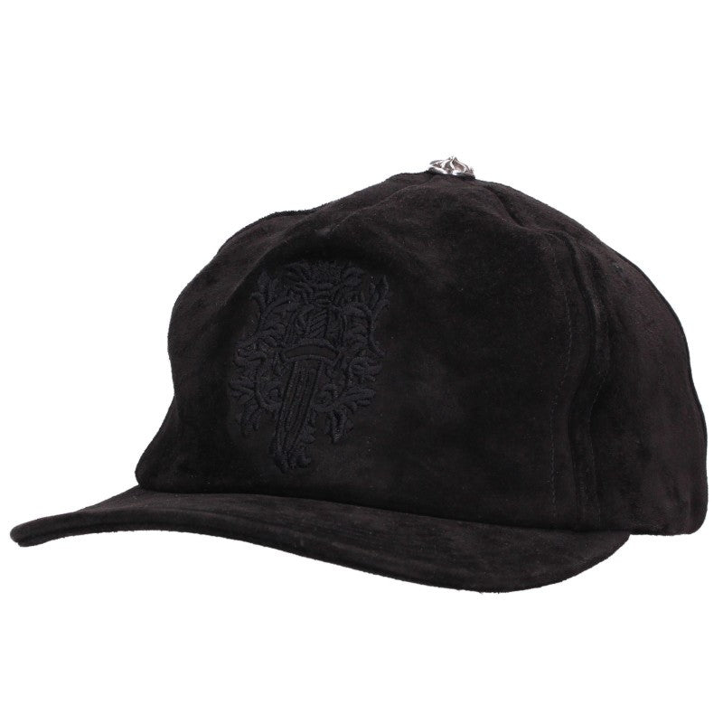 Chrome Hearts Dagger Cross Ball Suede Hat Black