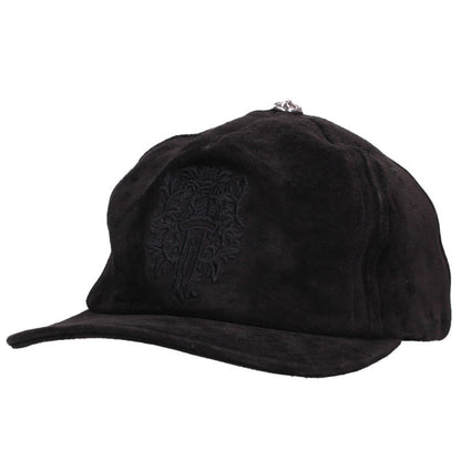 Chrome Hearts Dagger Cross Ball Suede Hat Black