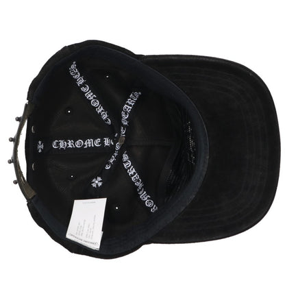 Chrome Hearts Dagger Cross Ball Suede Hat Black