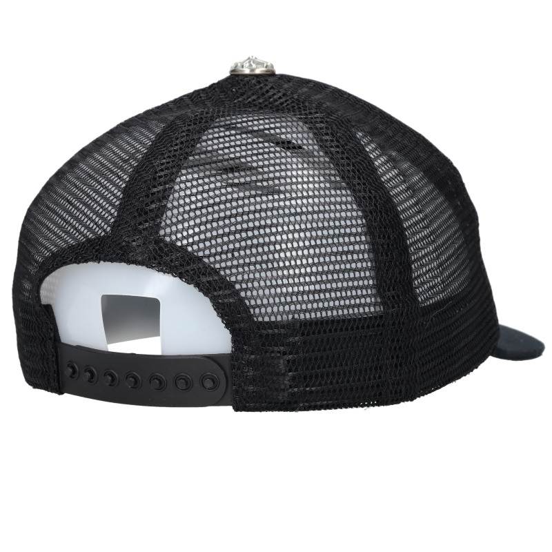 Chrome Hearts CH Patch Trucker Cap Black Silver