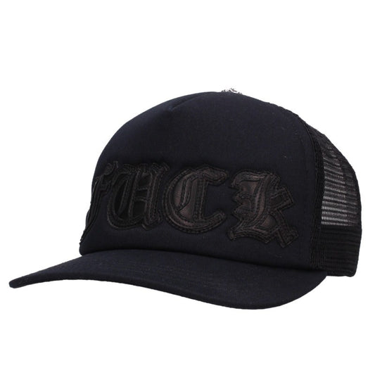 Chrome Hearts FUCK Patch Trucker Cap Black/Silver Size ONE