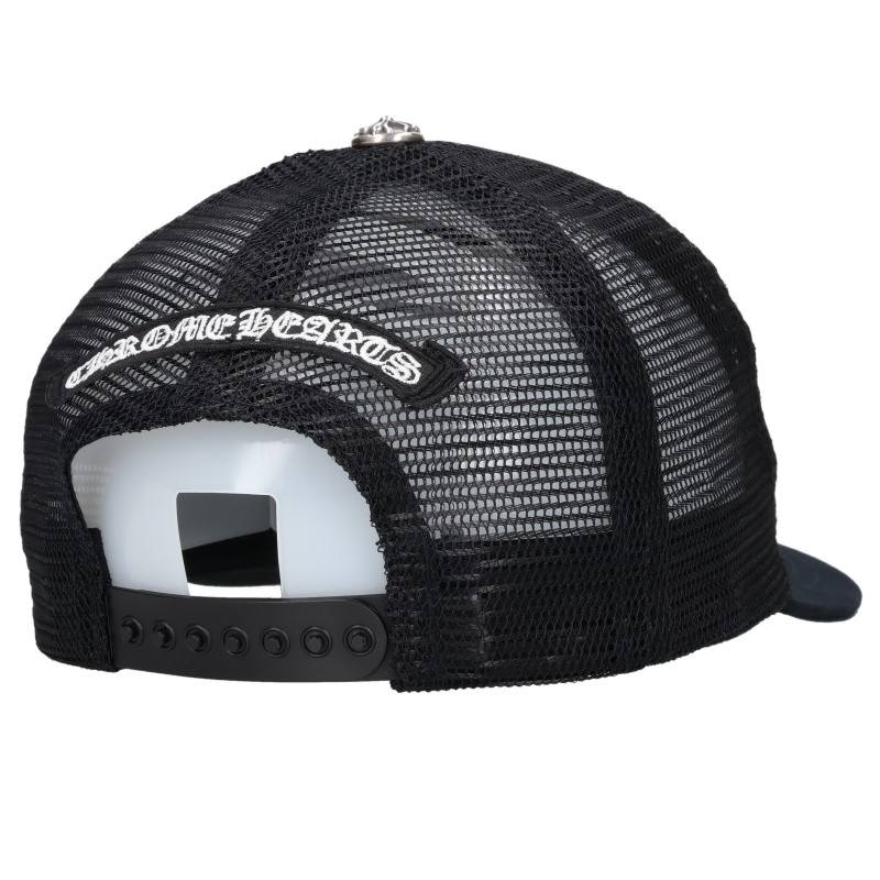 Chrome Hearts TRUCKER CAP 3 Cem Patch Black/Silver Size ONE