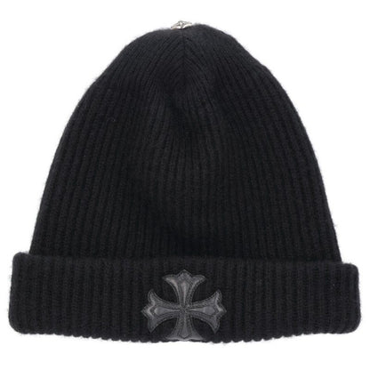 Chrome Hearts Cashmere Leather CH Plus Patch Beanie Size ONE