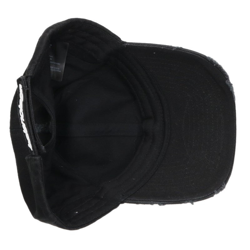 BALENCIAGA Upcycled Multi-Logo Damaged Cotton Cap Size M