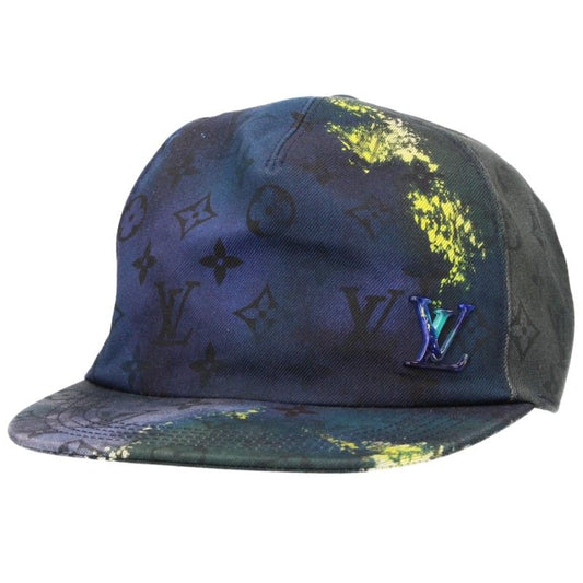 LOUISVUITTON Monogram Tie-Dye Cap Navy Green Size 58