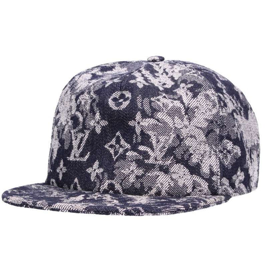 LOUISVUITTON Monogram Tapestry Baseball Cap Indigo Size 58
