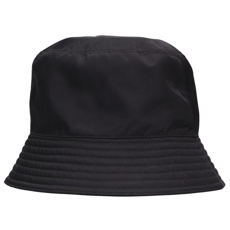 PRADA Re-Nylon Triangle Logo Bucket Hat Black Size M