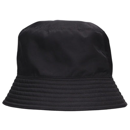 PRADA Re-Nylon Triangle Logo Bucket Hat Black Size M