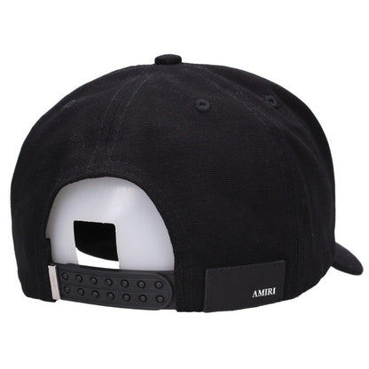 AMIRI MA Logo Embroidery Cotton Cap Black