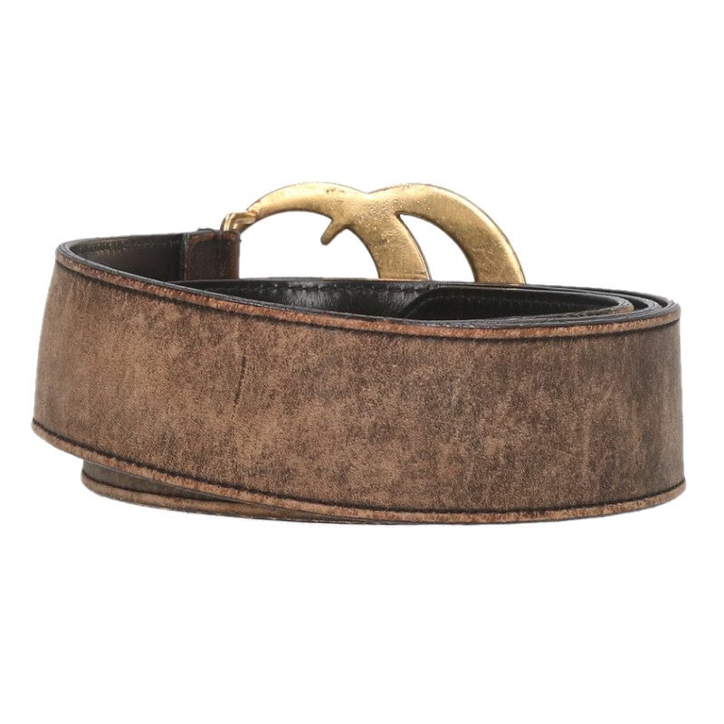 GUCCI GG Marmont Buckle Belt (Brown/Gold) Size ONE SIZE