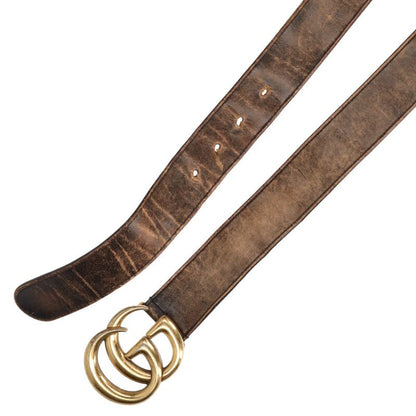 GUCCI GG Marmont Buckle Belt (Brown/Gold) Size ONE SIZE