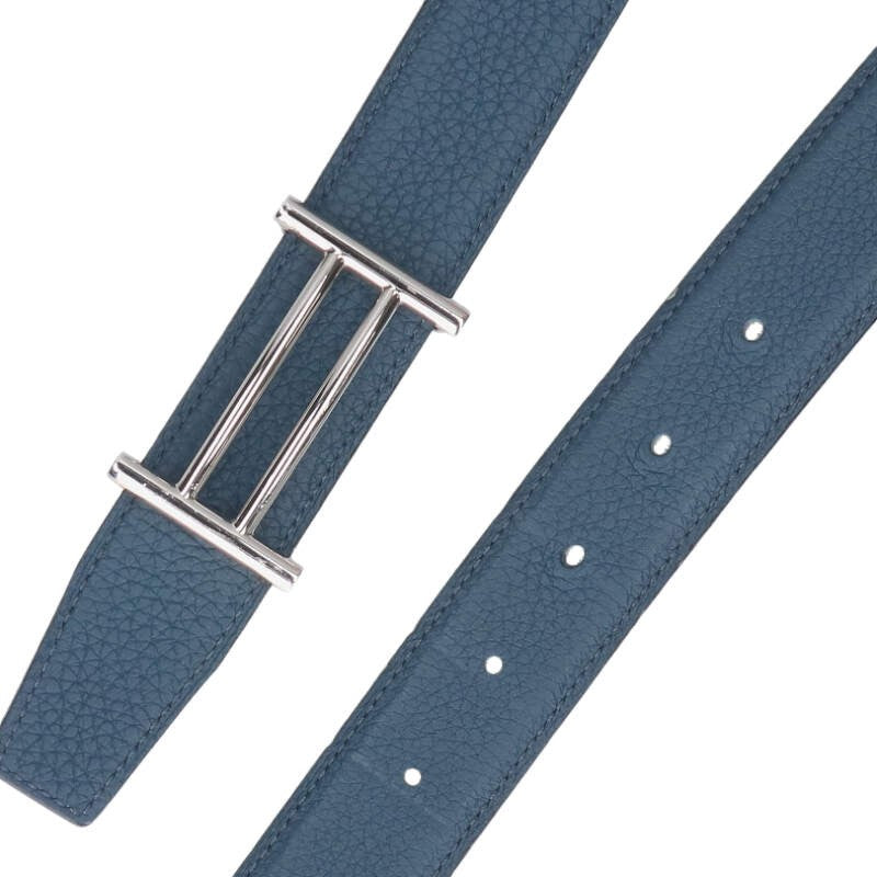 HERMES Y-Stamp H Buckle Reversible Leather Size ONE SIZE