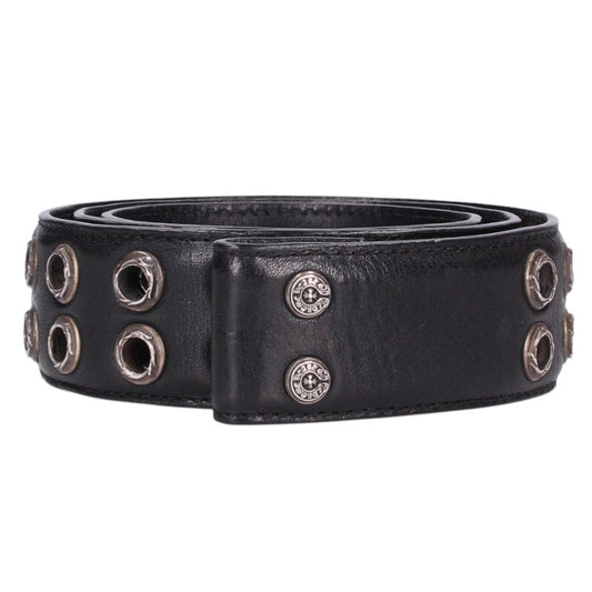 Chrome Hearts DBL Grommet Leather Belt Black Size ONE SIZE