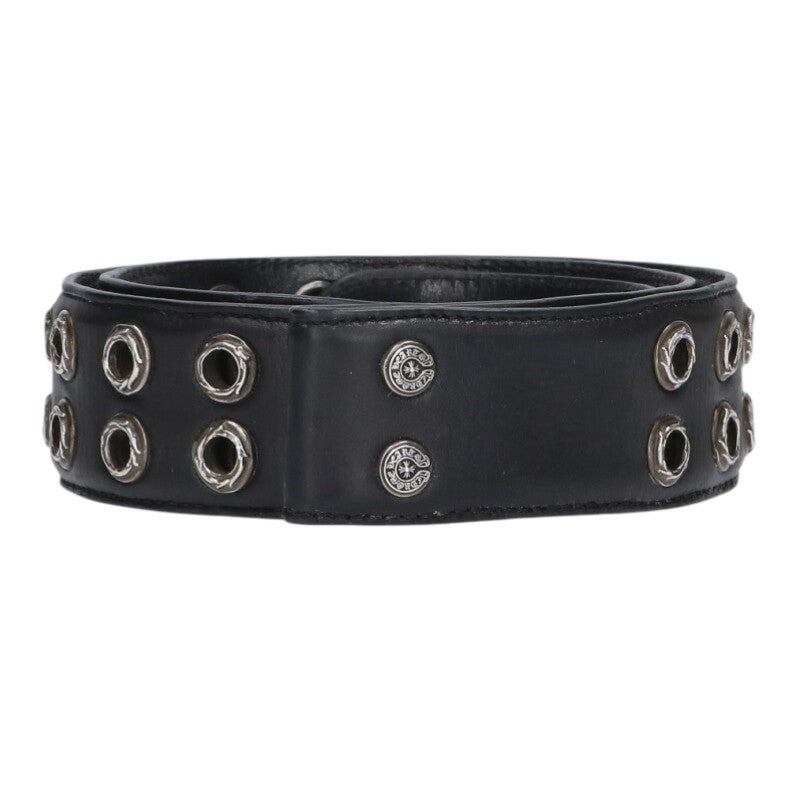 Chrome Hearts DBL GROMMET Leather Belt Black