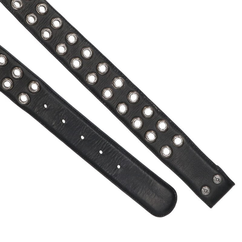 Chrome Hearts DBL GROMMET Leather Belt Black