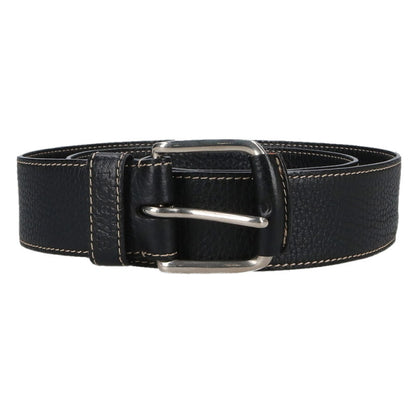 LOEWE Black/Silver Leather Belt Size ONE SIZE