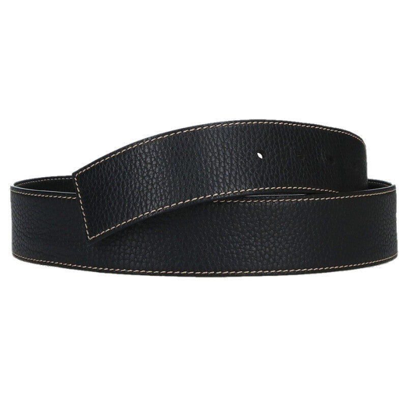 LOEWE Black/Silver Leather Belt Size ONE SIZE