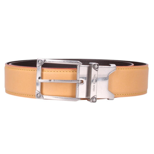 Louis Vuitton MM Leather Belt Beige Size 90