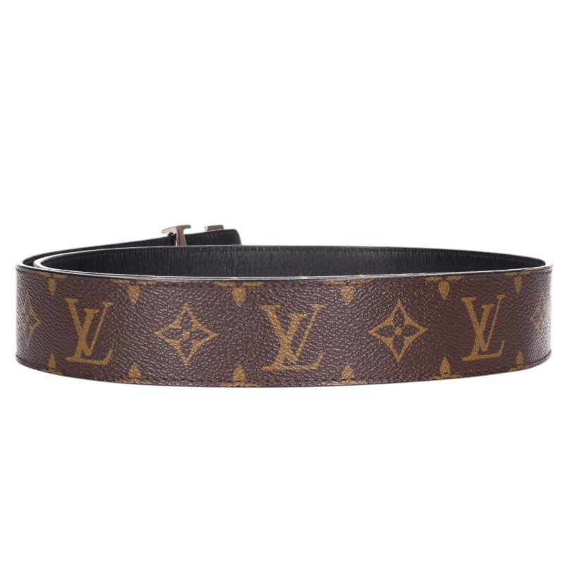 Louis Vuitton LV Leather Belt Brown x Black Size 90