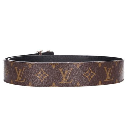 Louis Vuitton LV Leather Belt Brown x Black Size 90