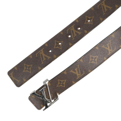 Louis Vuitton LV Leather Belt Brown x Black Size 90