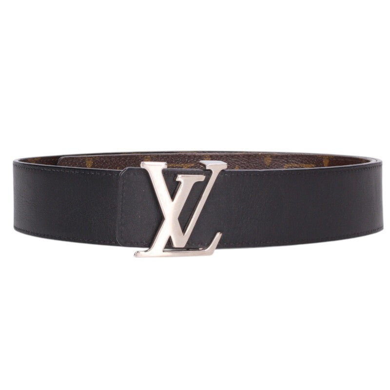 Louis Vuitton LV Leather Belt Brown x Black Size 90