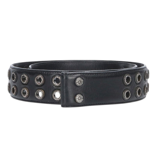 Chrome Hearts DBL Grommet Leather Belt Black Size ONE Multi