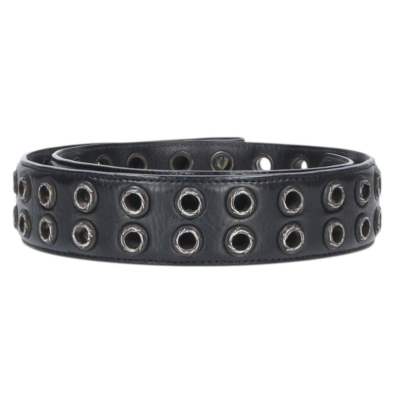 Chrome Hearts DBL Grommet Leather Belt Black Size ONE Multi