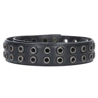 Chrome Hearts DBL Grommet Leather Belt Black Size ONE Multi