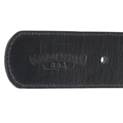 Chrome Hearts DBL Grommet Leather Belt Black Size ONE Multi