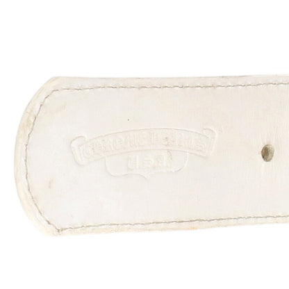 Chrome Hearts DBL Grommet Leather Belt White Size ONE SIZE