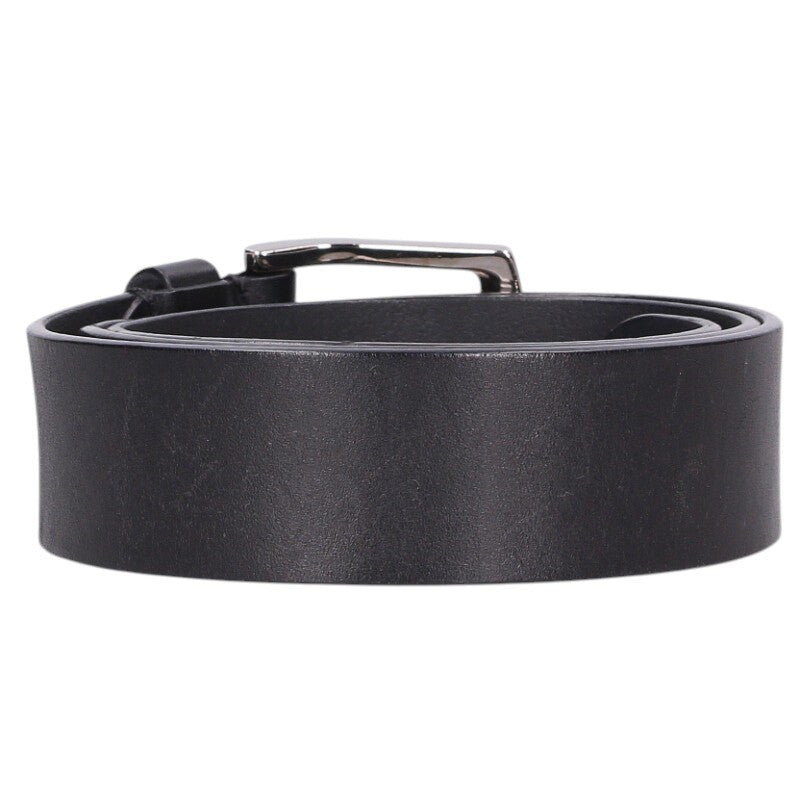 Burberry Leather Belt Black x Silver Size 90