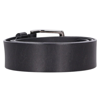 Burberry Leather Belt Black x Silver Size 90