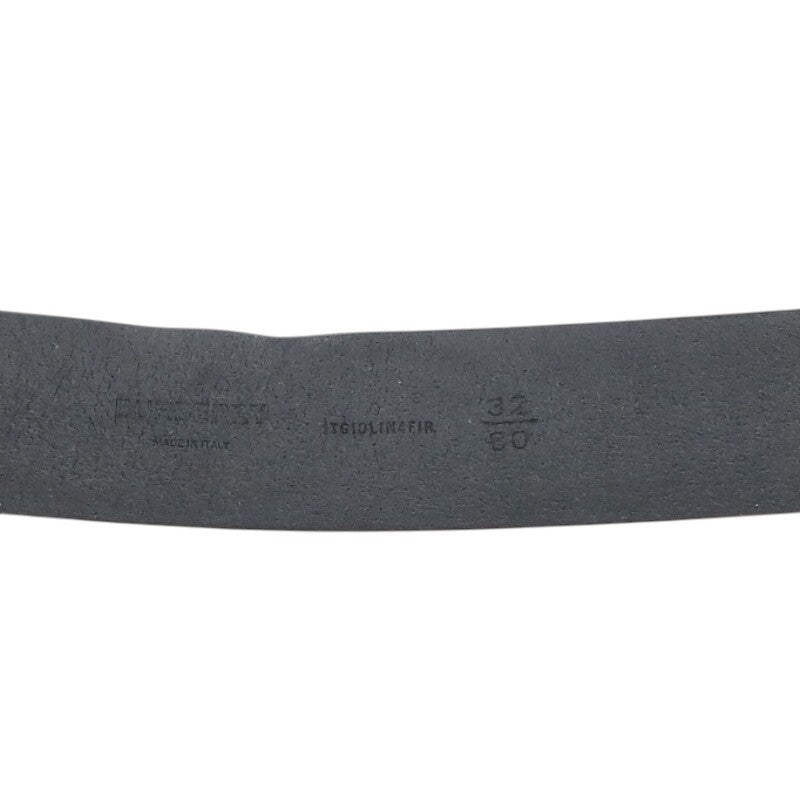 Burberry Leather Belt Black x Silver Size 90