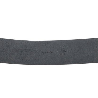 Burberry Leather Belt Black x Silver Size 90