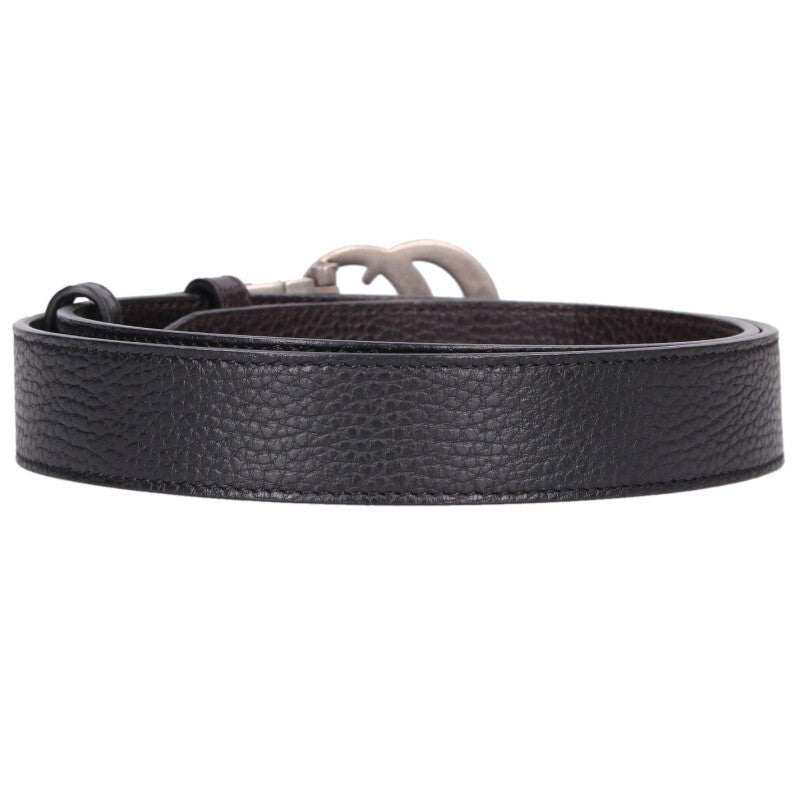 GUCCI GG Logo Buckle Reversible Leather Belt Size ONE SIZE