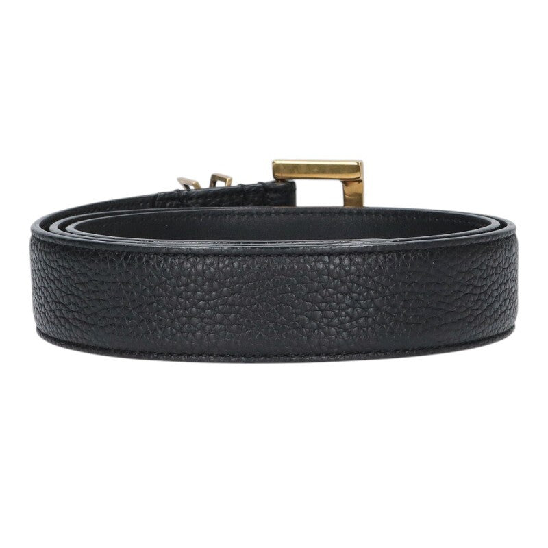 YVES SAINT LAURENT YSK Logo Belt (Black/Gold) Size ONE SIZE