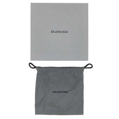 Balenciaga BB Logo Leather Belt Black x Silver Size 80