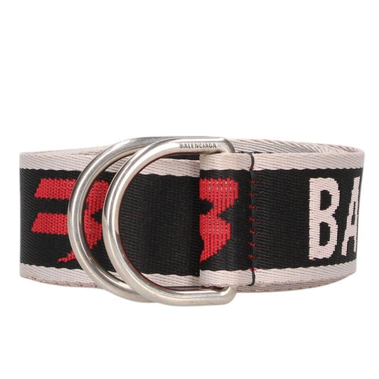 Balenciaga Logo Belt White x Black