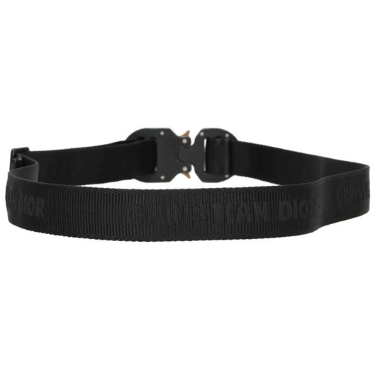 DIOR Rollercoaster Buckle Belt Black Size ONE SIZE