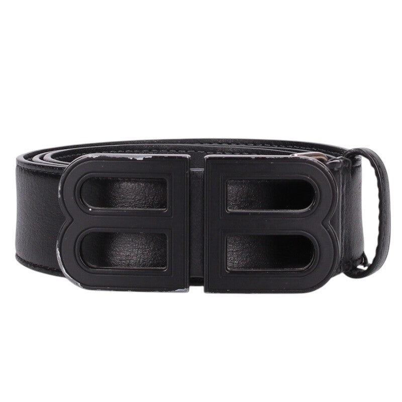 BALENCIAGA BB Logo Buckle Leather Belt Size ONE SIZE